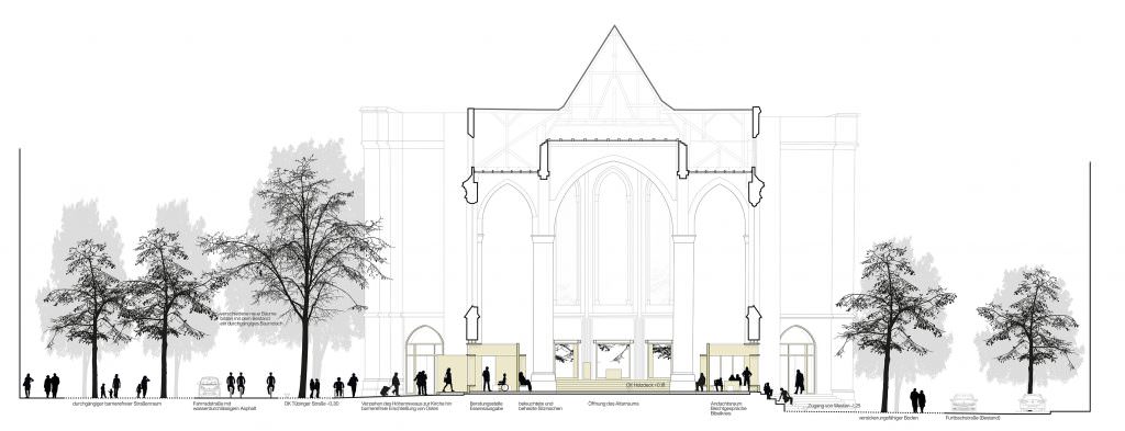 vertikale & horizontale Porosität | Querschnitt Stadtraum und Kirche St. Maria